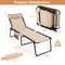 Costway 1/2 PCS Patio Folding Chaise Lounge Chair Portable Sun Lounger with Adjustable Backrest